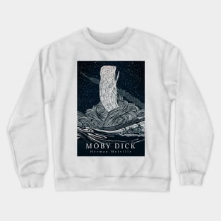 Moby Dick Book Cover by Herman Melville Crewneck Sweatshirt